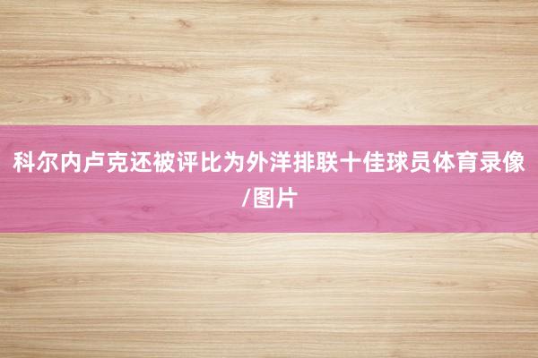 科尔内卢克还被评比为外洋排联十佳球员体育录像/图片